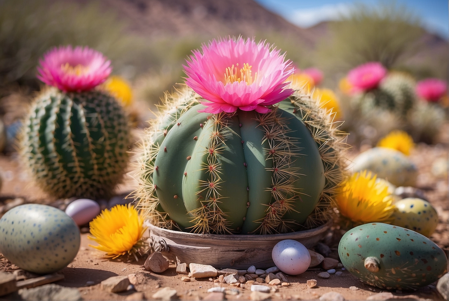 Easter Celebrations with Barrel Cactus